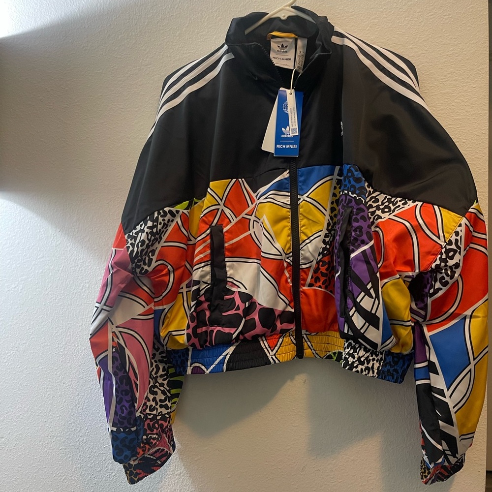 Adidas RICH MNISI TRACK JACKET Size L ** FREE SHIPPING **